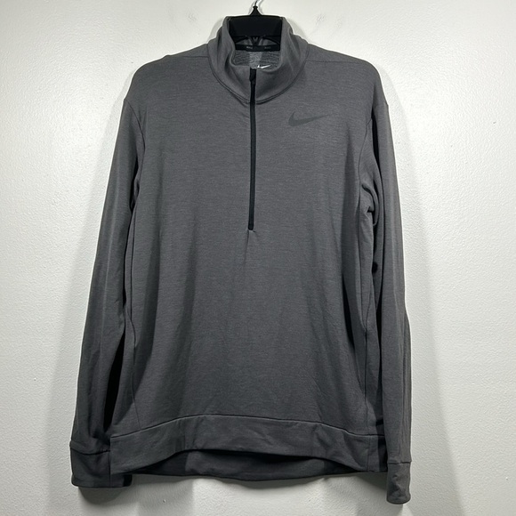 Nike Men's Training Half Zip Jacket Gray Size Medium 885412-038 Pullover Stretch - Picture 1 of 10